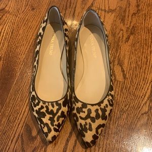 Ivanka Trump pony hair animal print flats